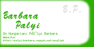barbara palyi business card